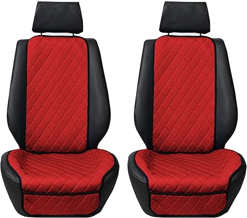 Miniatura 8 de TLH Protectores de asiento delantero de automóvil, compatible con bolsa de aire Neo Supreme Luxury Diamond Design universal, color negro par