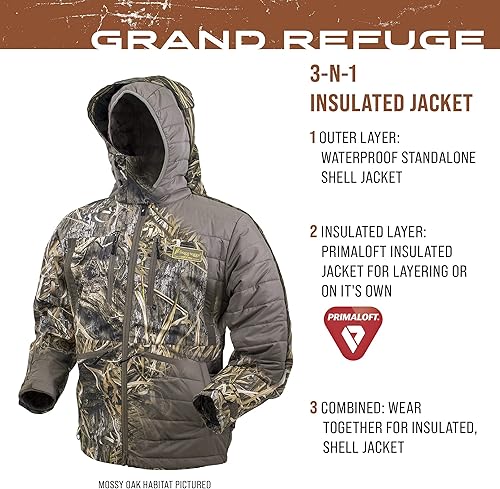 Miniatura 2 de FROGG TOGGS Grand Refuge 3-n-1 - Chaqueta aislante impermeable con forro Primaloft extraíble para hombre