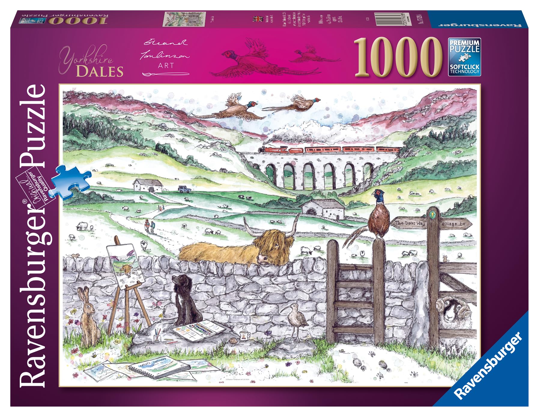 Ravensburger British Yorkshire Dales 1000 Piece Jigsaw Puzzles for Adults and Kids Age 12 Years Up, Multicolor