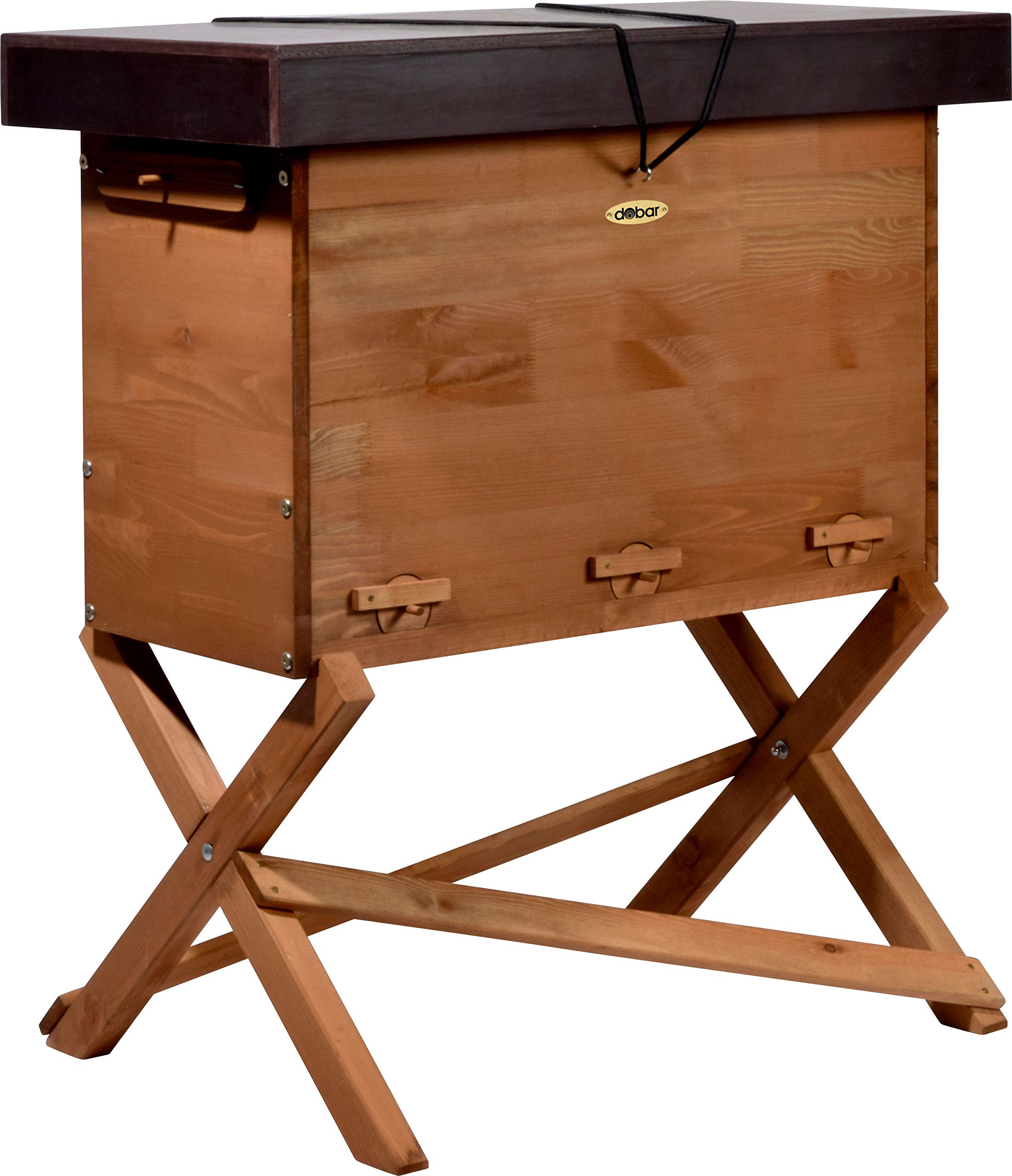 LUXUS-INSEKTENHOTELS Einraumbeute Massivholz Hobby-Imkerei - Honig-Bienen halten - Wesensgemäße Bienenhaltung für die eigene Honigernte - Imkerzubehör - 87 x 55 x 99 cm - Braun
