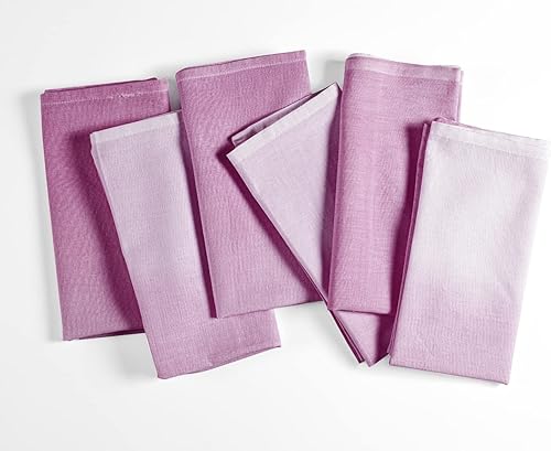 Miniatura 10 de FINGERCRAFT Juego de 6 servilletas de tela de mezcla de algodón de 20 x 20 pulgadas, tamaño grande, perfectas para fiestas, cenas, bodas, cócteles,