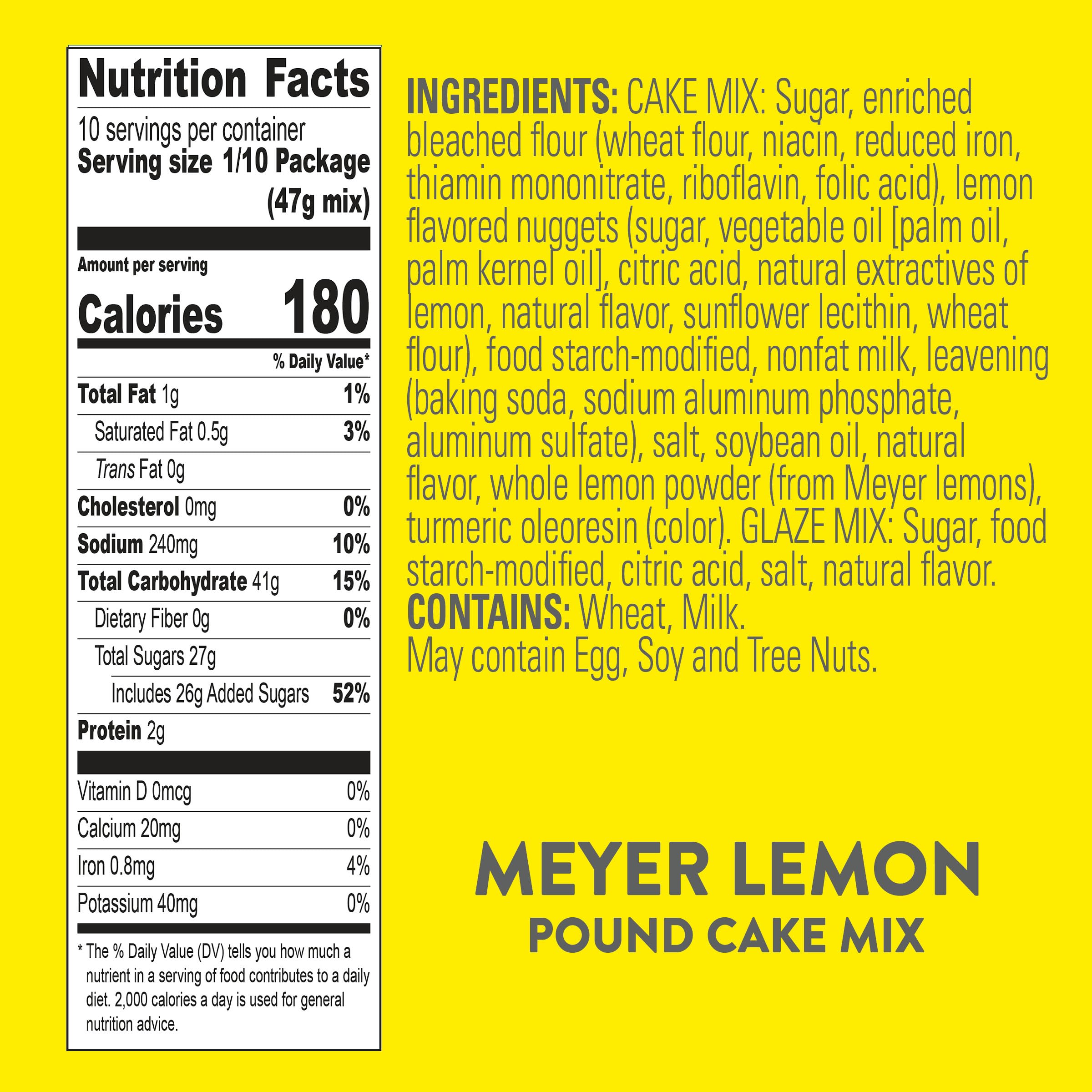 Krusteaz Meyer Lemon Pound Cake and Glaze Mix, 16.5-Ounce Boxes (Pack of 12)