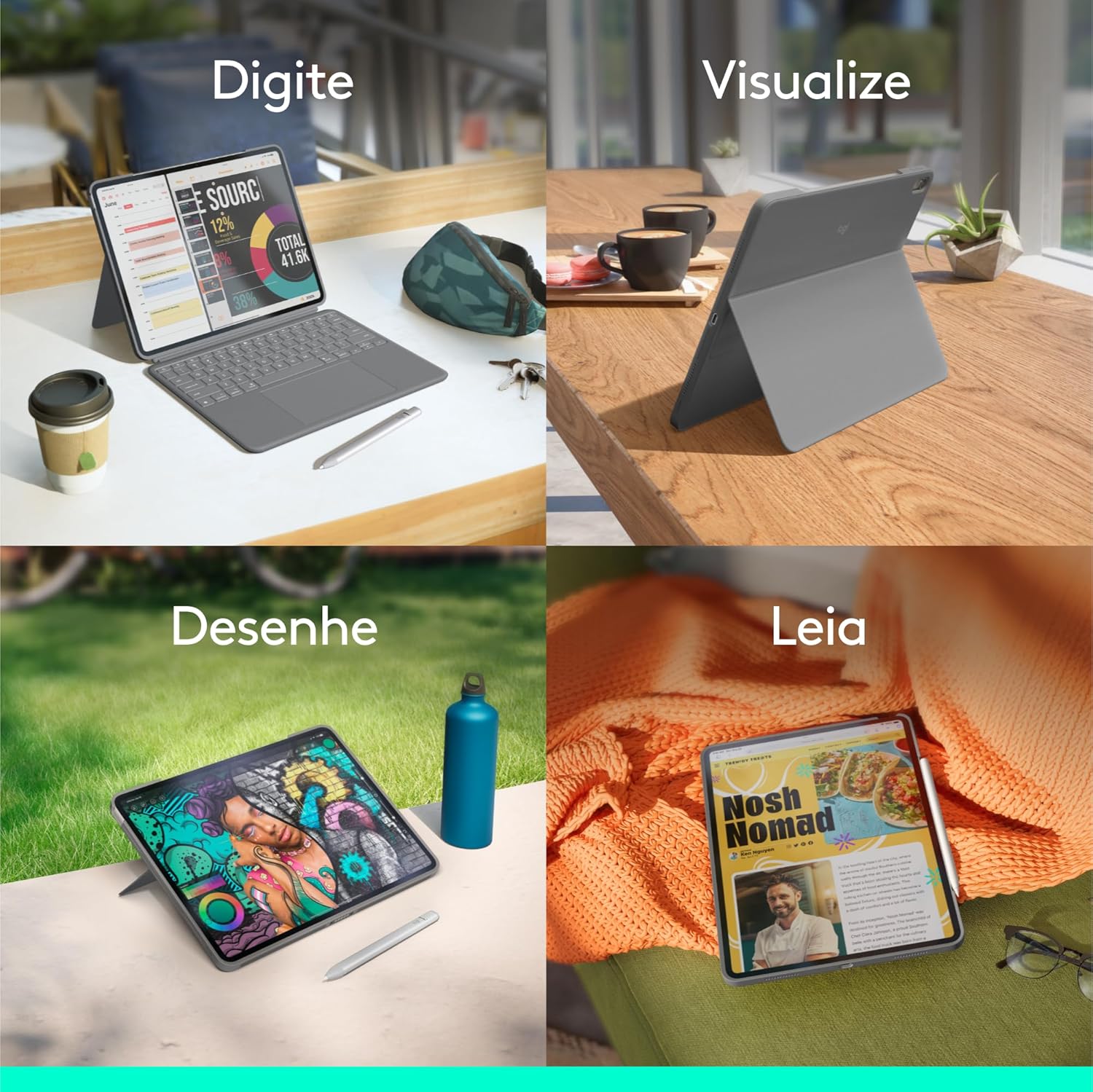 Teclado Logitech Combo Touch para iPad Air 13": Review após 14 dias