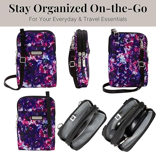 Miniatura 7 de Baggallini Take Two Bryant RFID Protected 5x7.25 Small Phone Wallet Crossbody Bags for Women Lightweight Nylon Travel Purse