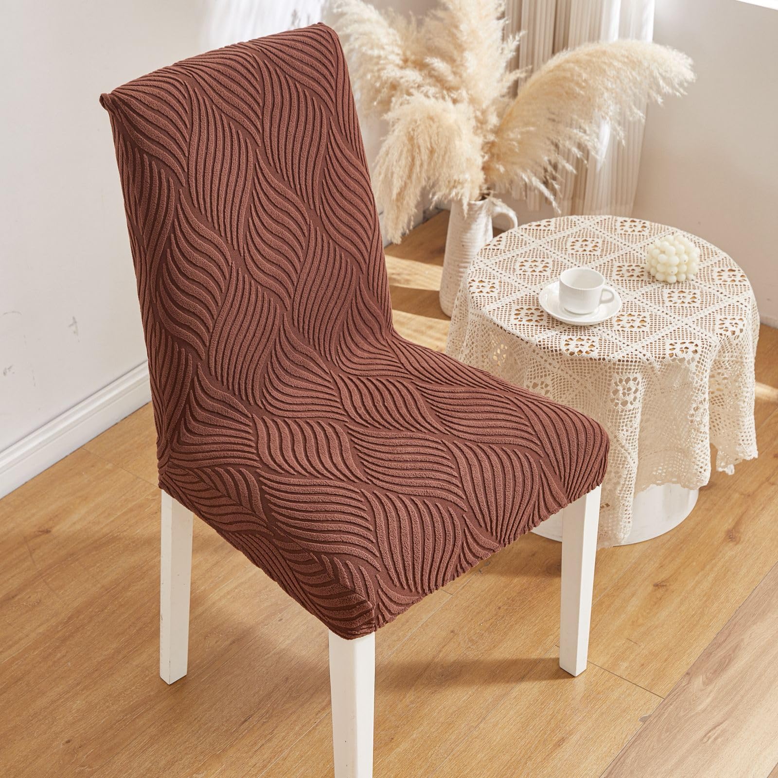 Protect Your Dining Chairs with Elastic Slipcovers -17 Protect Your Dining Chairs with Elastic Slipcovers -17