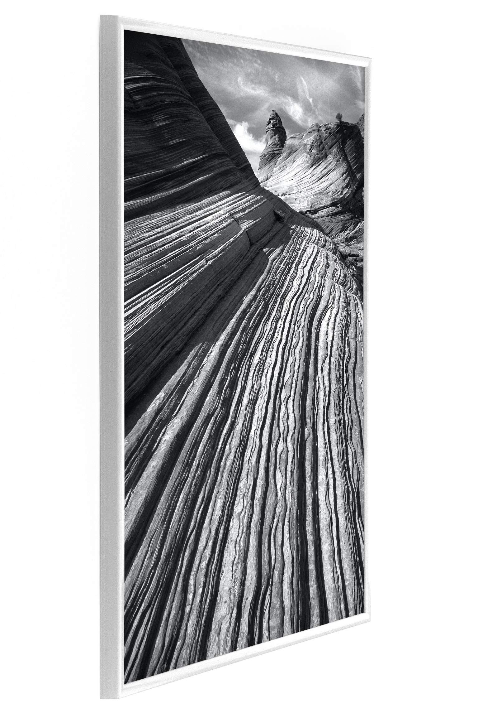 BIRAPA Cornice portafoto in plastica Easy 80 x 80 cm in bianco con vetro sintetico
