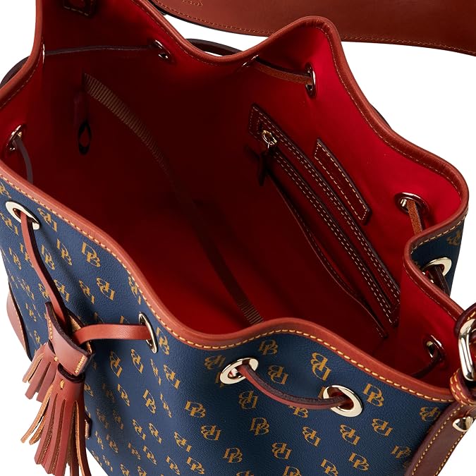 Dooney & Bourke Shoulder Bags for Women, Gretta Drawstring Bucket Bag with Adjustable Strap