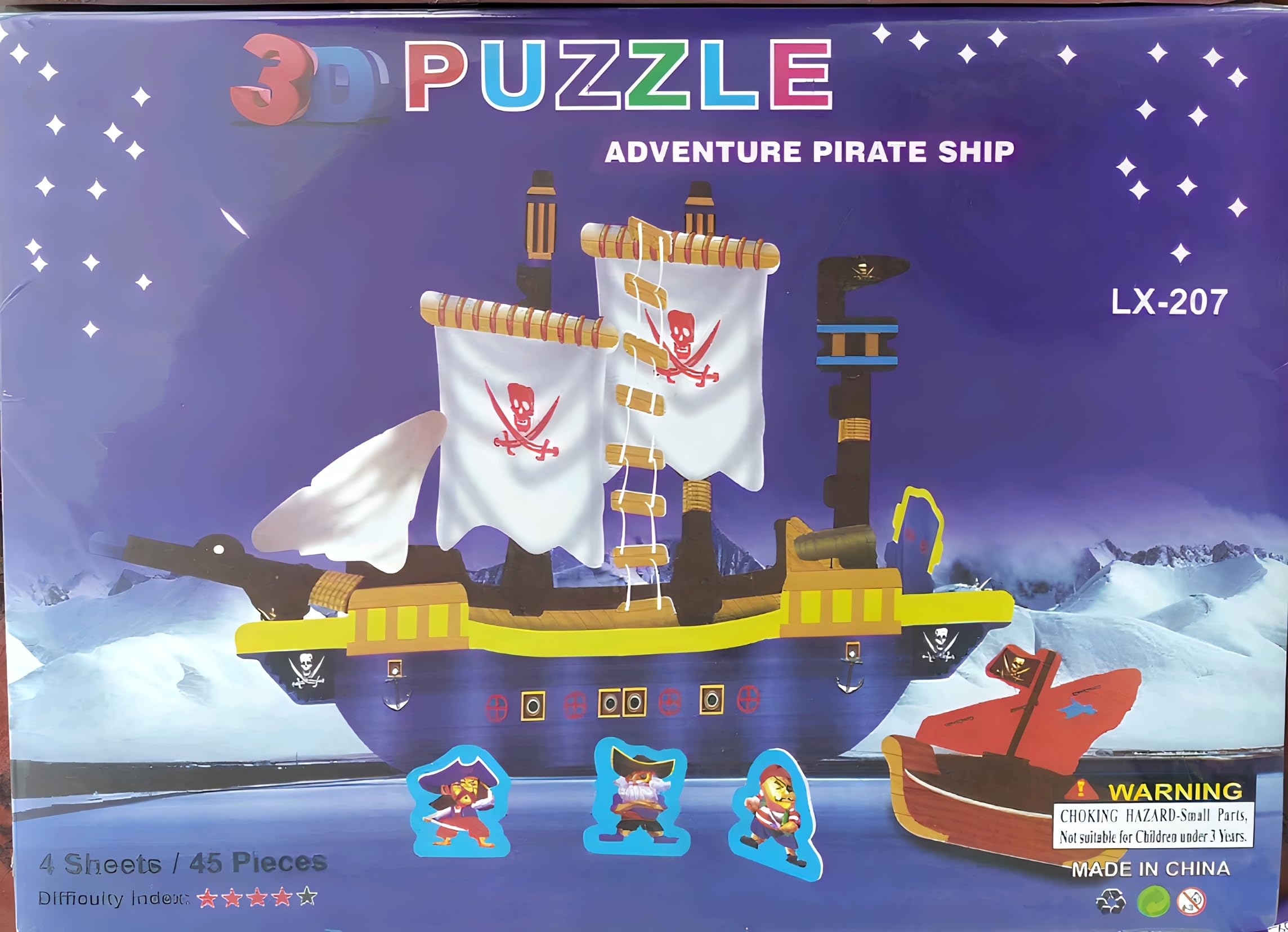 RAZUS 3D Puzzle for Kids, Architecture DIY Decorative Cardboard