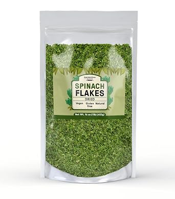 Unpretentious Spinach Flakes, 1 lb, Dried Spinach, Add to Breads, Seasoning & Soups