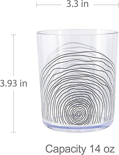 Miniatura 6 de bzyoo Juego de vasos de plástico de 14 onzas sin BPA, apto para lavavajillas, duradero y apilable, ideal para fiestas, vacaciones, aniversarios (6