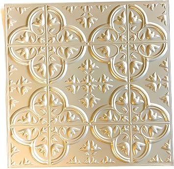 Gray Tin Self-Adhesive Wall Tiles Pack of 10, 12 inch x 12 inch