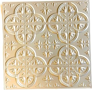Gray Tin Self-Adhesive Wall Tiles (Pack of 10), 12 inch x 12 inch