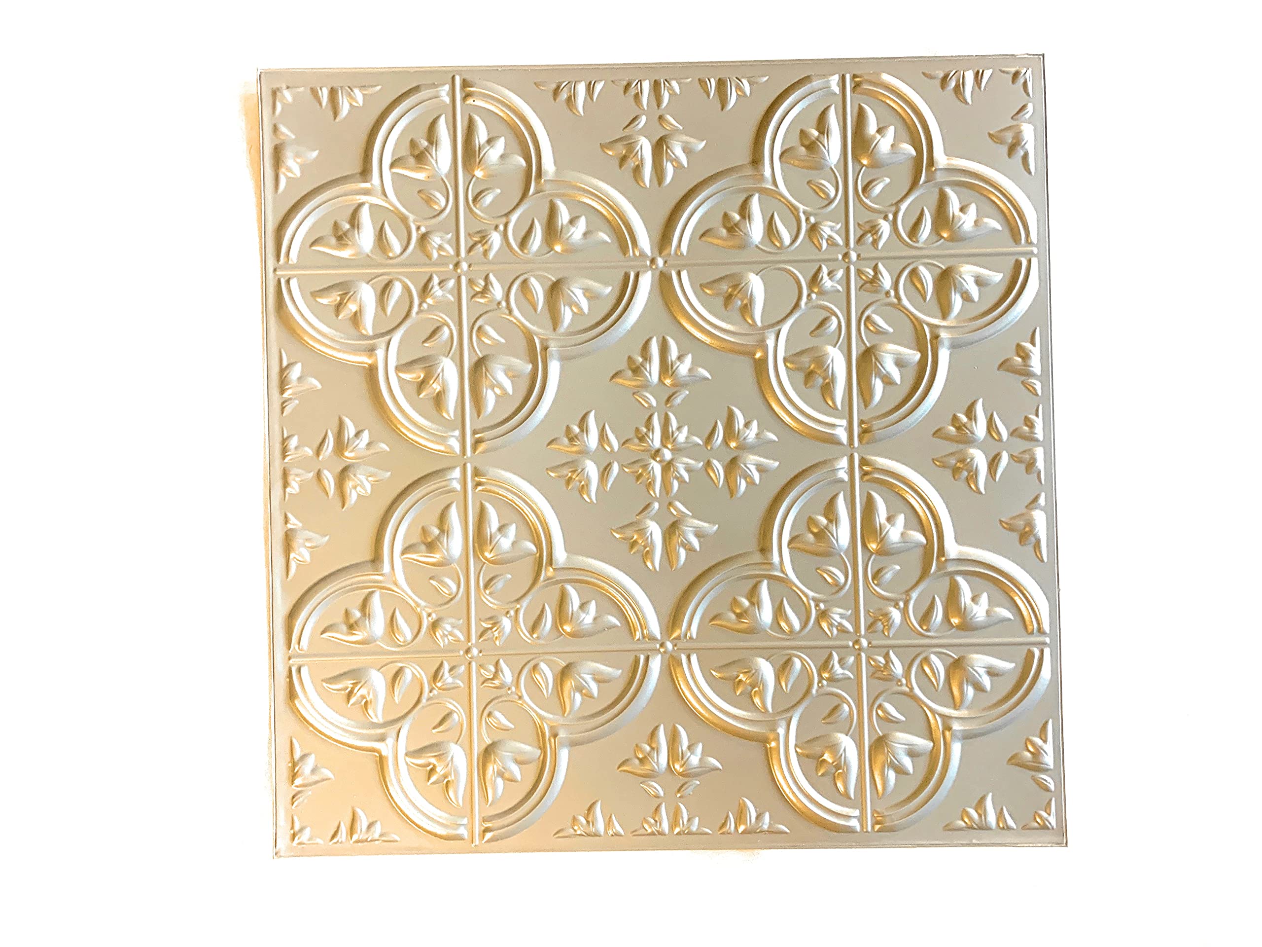 Gray Tin Self-Adhesive Wall Tiles (Pack of 10), 12 inch x 12 inch