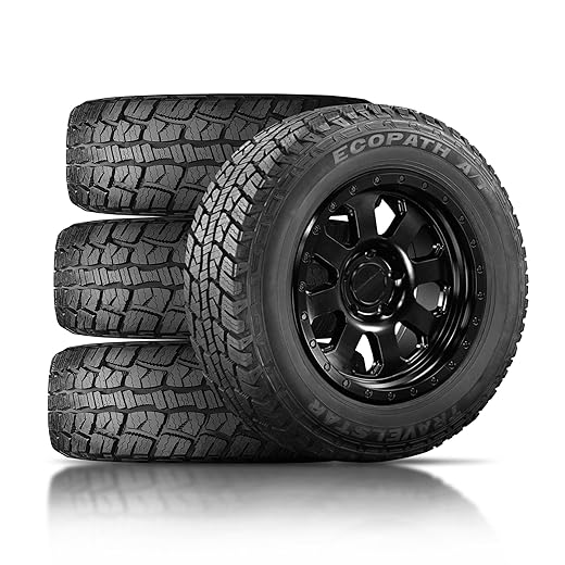4 Pack:Travelstar Ecopath AT LT265/70R17 10 Ply 121/118S Load Range E All Terrain Light Truck Radial Tire 3-Year Road Hazard Warranty -265/70R17 (Tire Only)