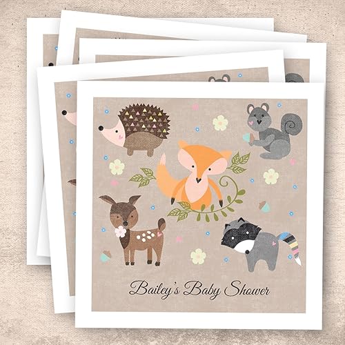 Miniatura 12 de Baby Bee - Servilletas de bebida personalizadas para baby shower, 100 servilletas de cóctel personalizadas, adorable diseño de servilleta de abeja