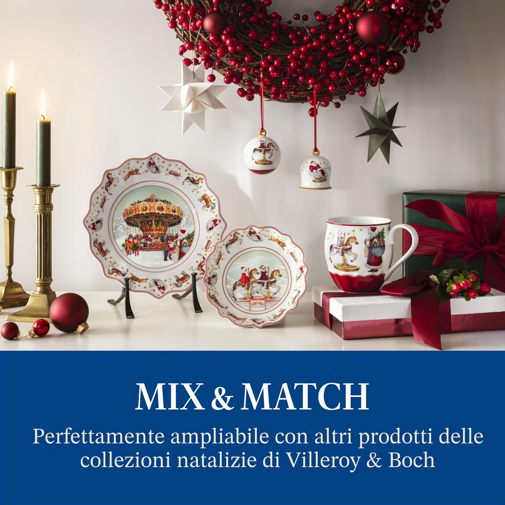 Villeroy & Boch - Annual Christmas Edition Coppa Dell' Anno 2024 Piccola 16,5 cm Variopinto, Scodella, Ciotola, Piatto Ceramica Natale, Edizione Limitata, Xmas, Stoviglie, Porcellana Premium