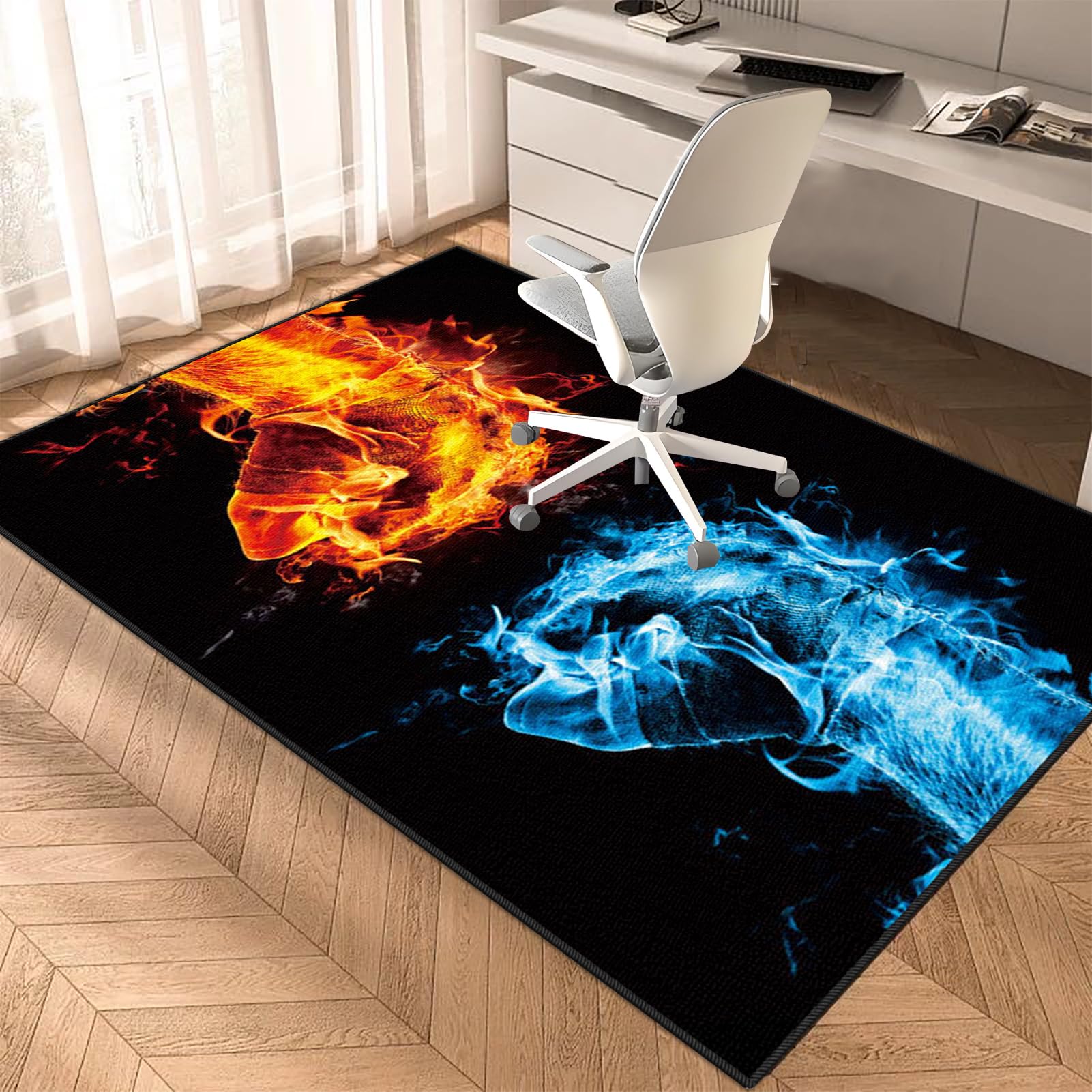 Tapis de Chaise Gaming Decoration Absorbant Eau 140 x 180 cm