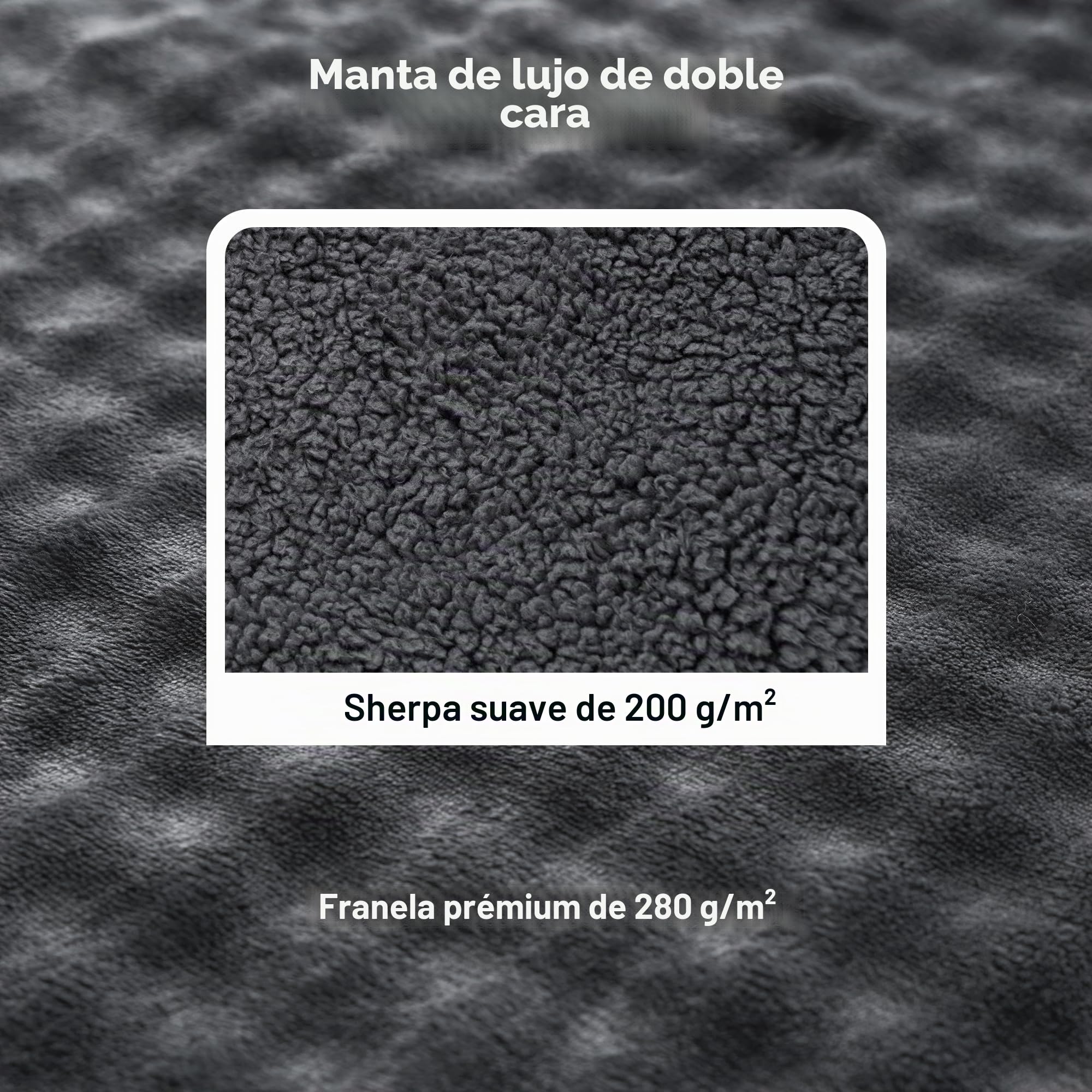 Manta Eléctrica 150x200 cm, Tejido 3D de Burbujas y Vellón Sherpa, 6 Niveles de Calor, Temporizador 1-10H, Manta Eléctrica Doble Cara para Cama Sofá Oficina, Lavable a Máquina, Idea de Regalo, Gris