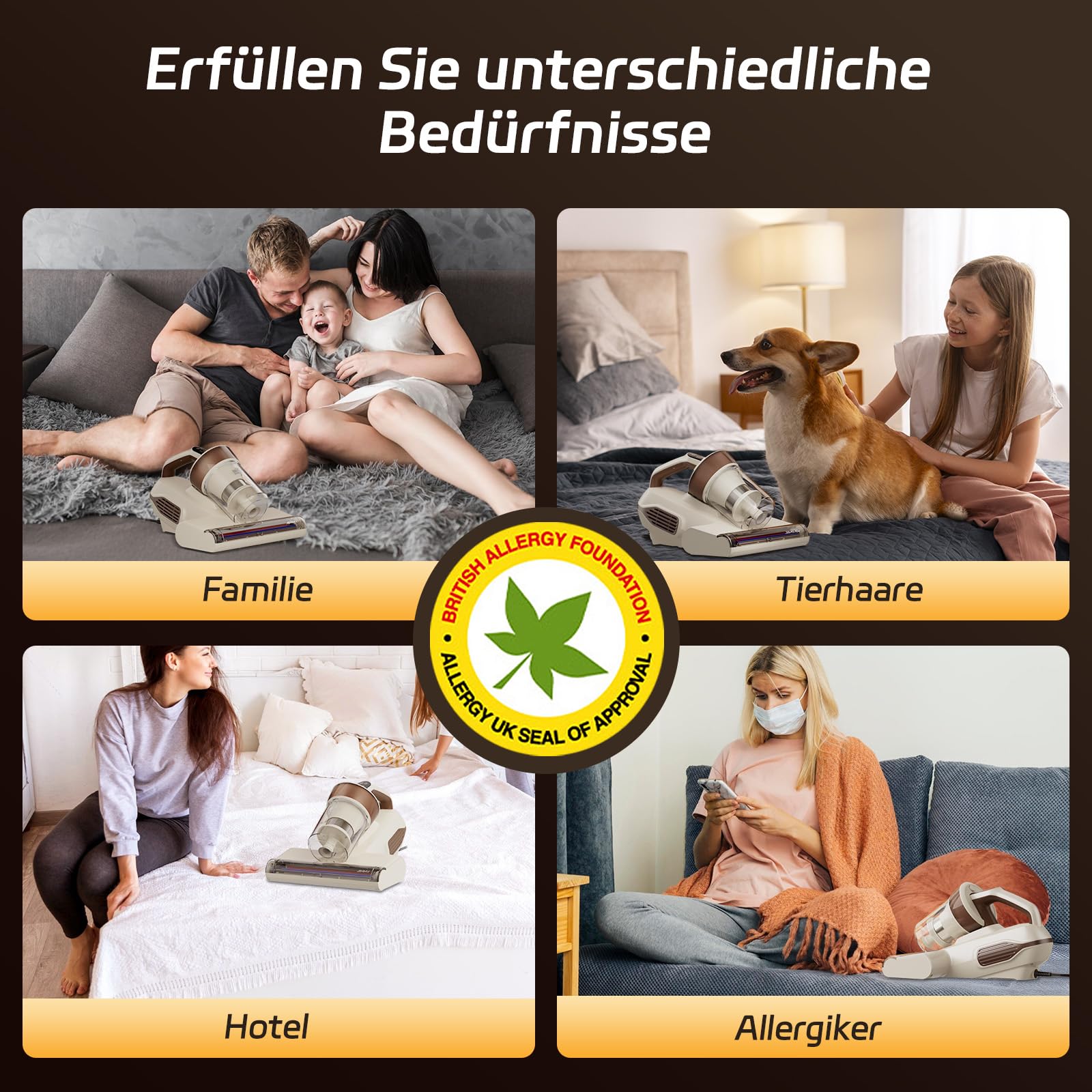 Jimmy BX6 Lite Milbensauger 15kPa Matratzensauger mit Staubsensor Heißluftfunktion UV-C Licht