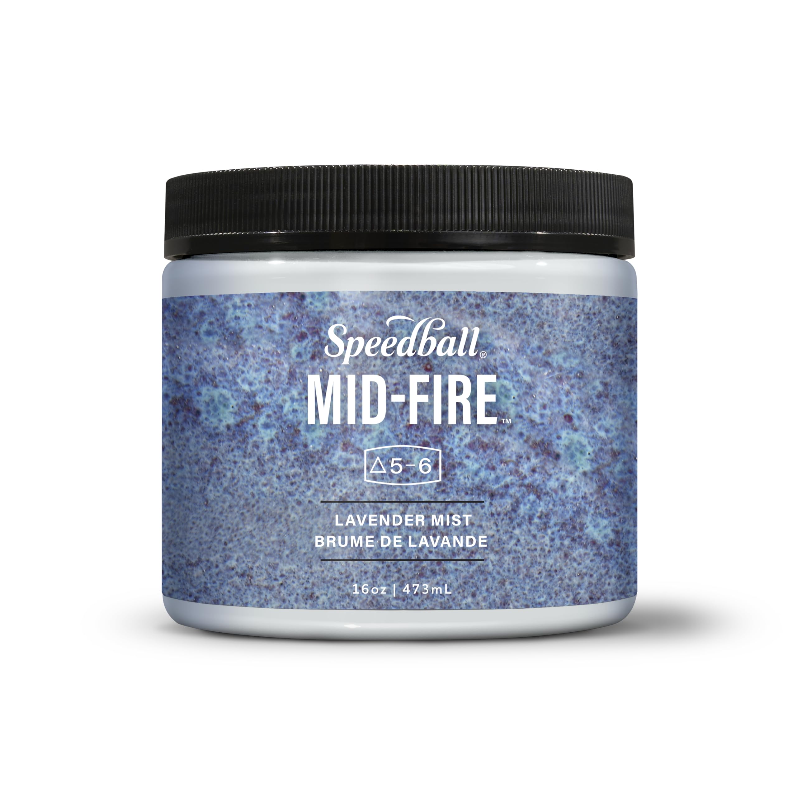 Speedball Mid-Fire Glaze, Lavender Mist, 16 Ounce Jar for Pottery and Ceramics