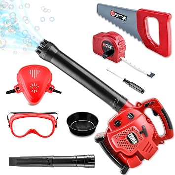 Toy Chois 2 in 1 Kids Bubble Leaf Blower Pretend Gardening Play Toy