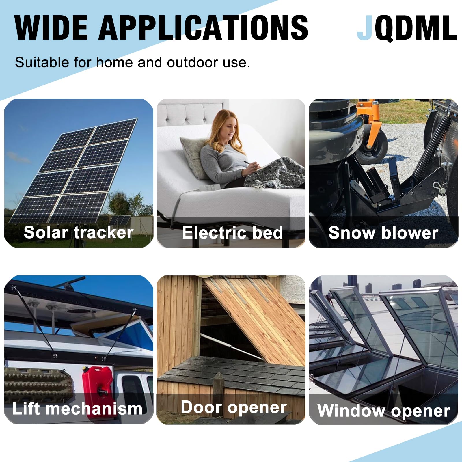 JQDML 12V Linear Actuator - 18" Stroke, 176 lbs -9 JQDML 12V Linear Actuator - 18" Stroke, 176 lbs -9