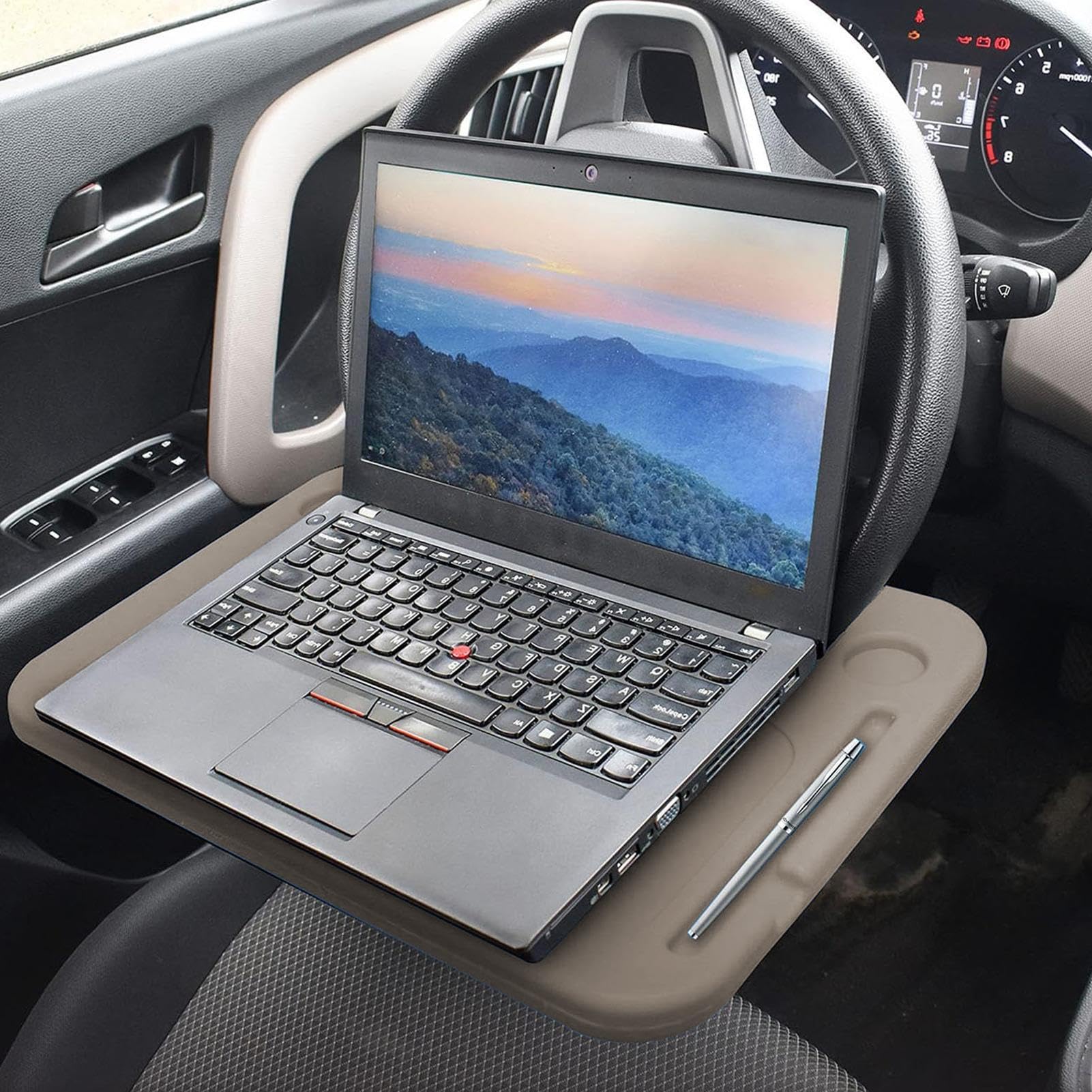 Plateau Volant Voiture MILIWAN Double-Face - Pour Manger/Travailler - Support Portable Auto