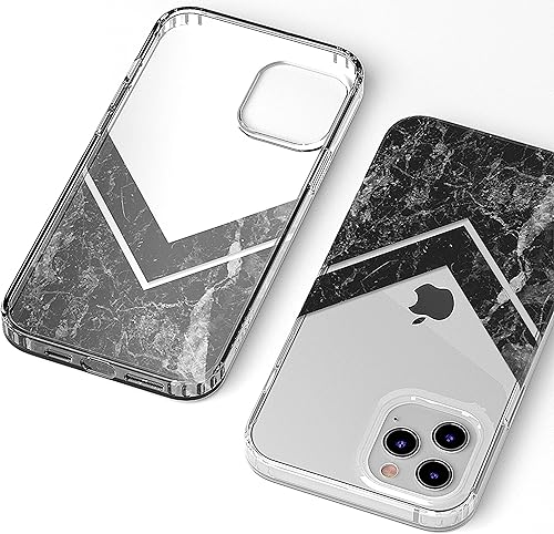 Miniatura 6 de Casely Funda para iPhone 1212 Pro  Elegante funda transparente de mármol negro V