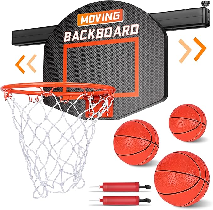 Moving Basketball Hoop Indoor for Kids and Adults Mini Basketball