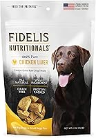 Vista 1 de FIDELIS Golosinas crudas liofilizadas para perros pequeños, medianos y grandes, con alto contenido de proteínas, sin gluten, aperitivos saludables