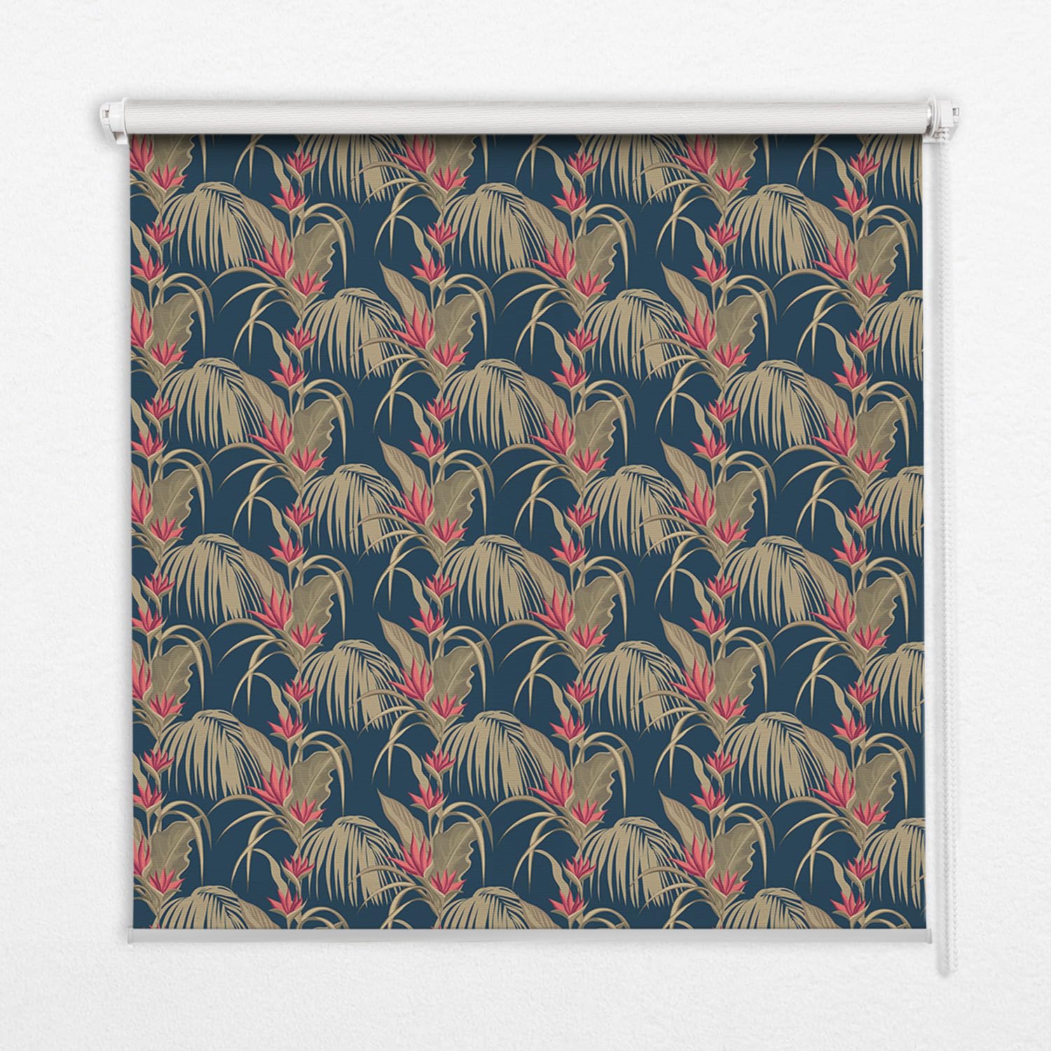 Store enrouleur banne sans perçage intérieur Tulup 140x180cm store tamisant motif plantes