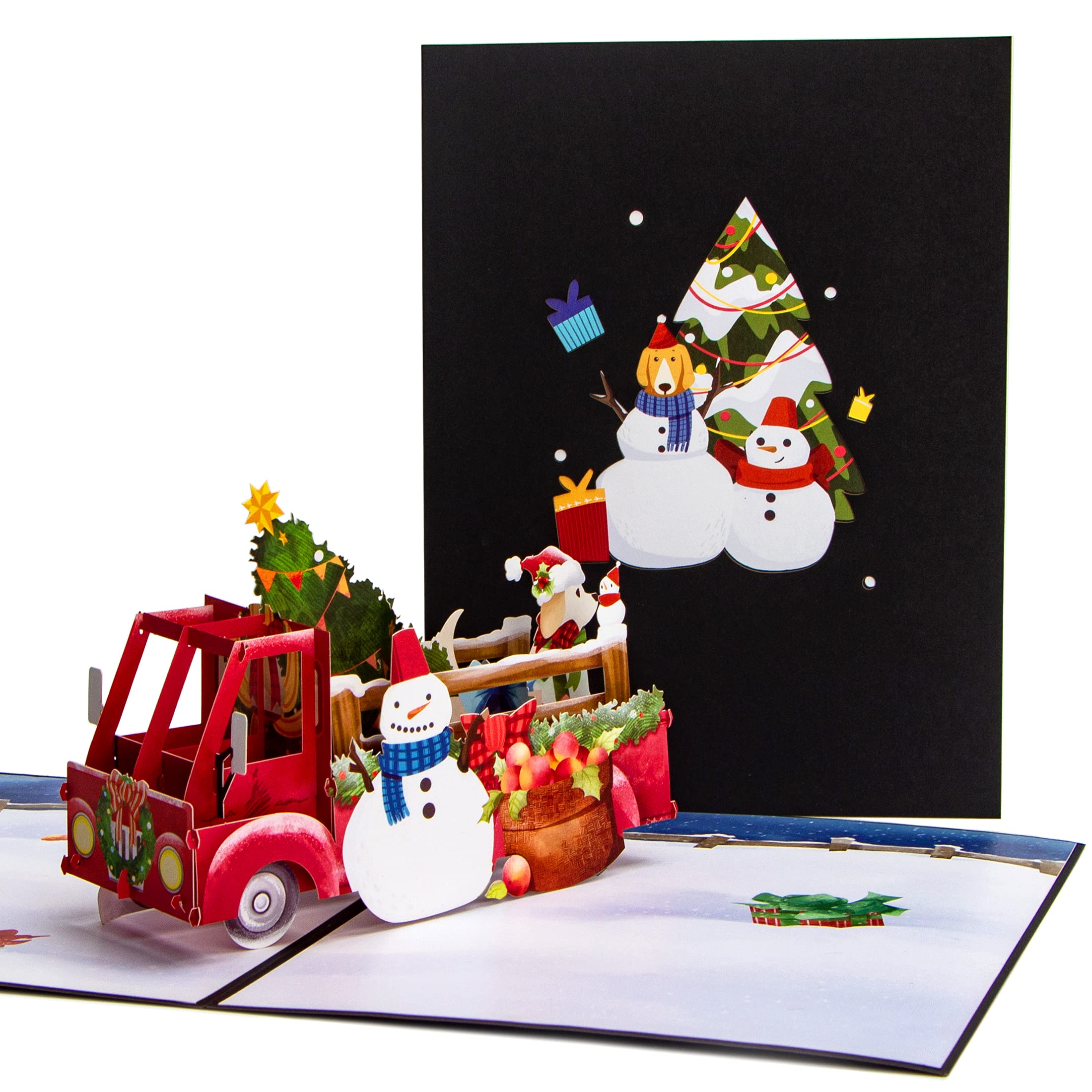 Carte Postale Noel Hartensteler® Carte Pop-up Père Noël Et Cadeaux Avec Enveloppe - Carte Carte De Noel Musicale