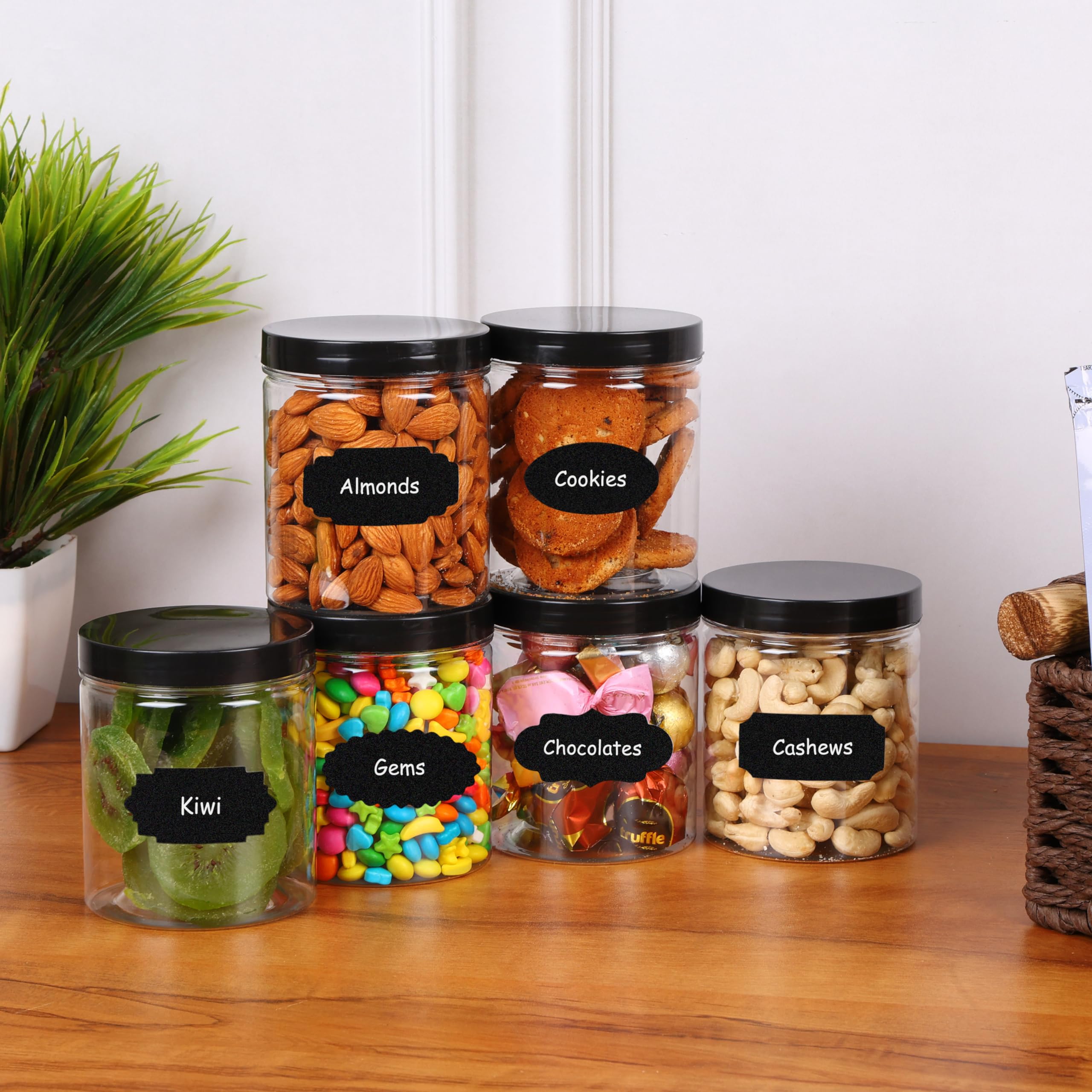 Contenitori Ermetici Vetro 450 ml per Cucina/Dispensa