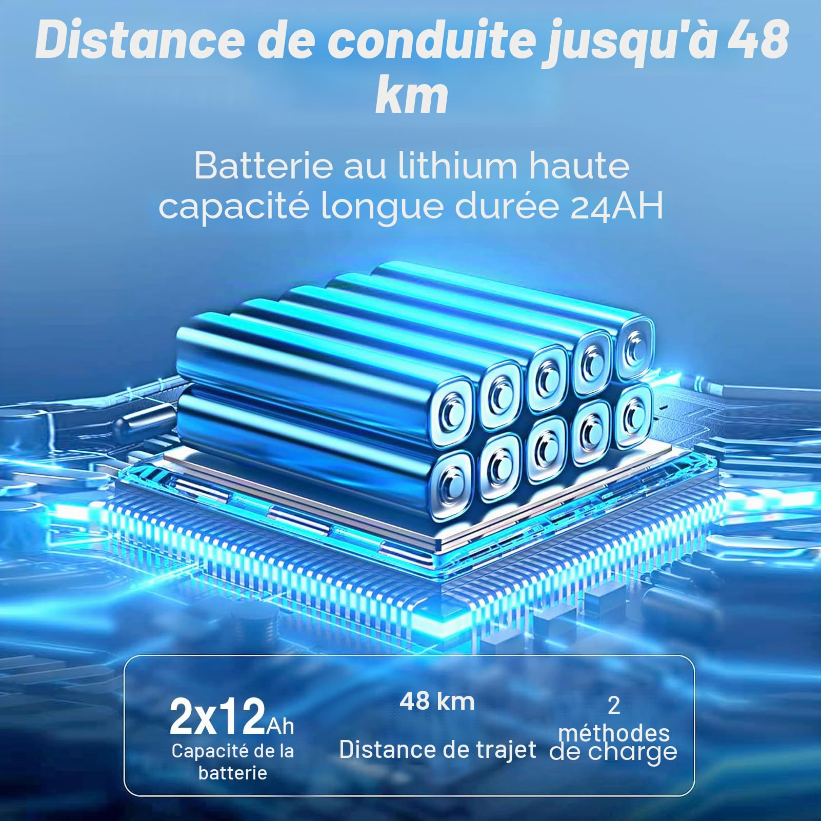 Fauteuil roulant électrique pliable, divisible, avec lumière LED et housse de protection, largeur d'assise de 51 cm, fauteuil roulant électrique, pliable, 2 fauteuils roulants électriques de 12