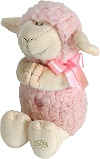 Stephan Baby Ultra Soft and Huggable Musical Praying Woolly Lamb, Pink, 11 inch