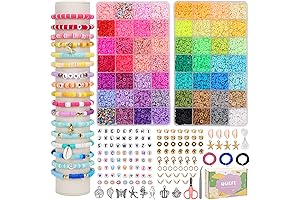 QUEFE 7580pcs Heishi Beads Set for Bracelet Making