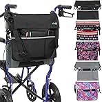 Vive XL Wheelchair Accessories Bag - Waterproof, Scratch-Resistant, Double-Stitched, Machine Washable for Adults, Seniors, 15 Colors - Storage Walker Backpack to Hang on Back of Wheel Chair