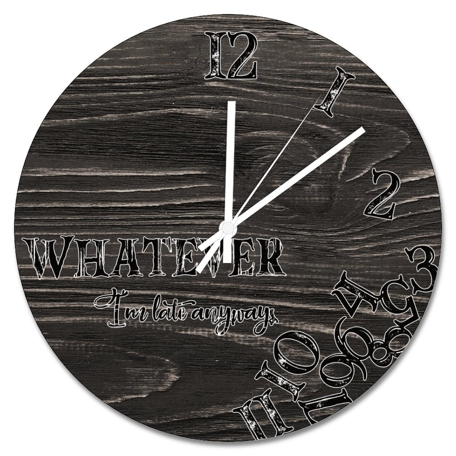 Horloge murale silencieuse pour chambre à coucher au style vintage