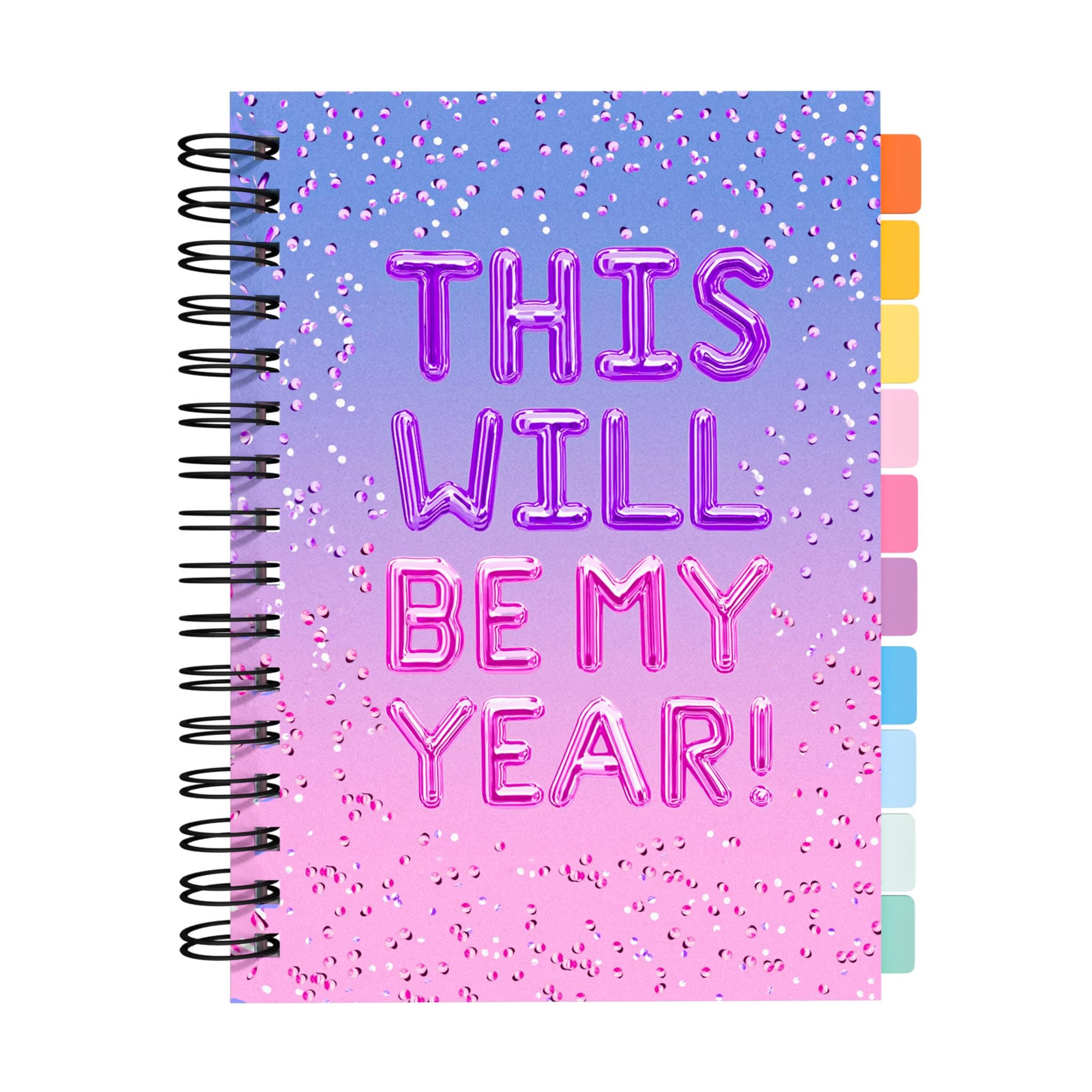 Slimming World Compatible Food Diary New Year 2025 Diet Journal Planner DIY Tab Dividers 7 Week Countdown Card With Stickers "This Will Be My Year!"