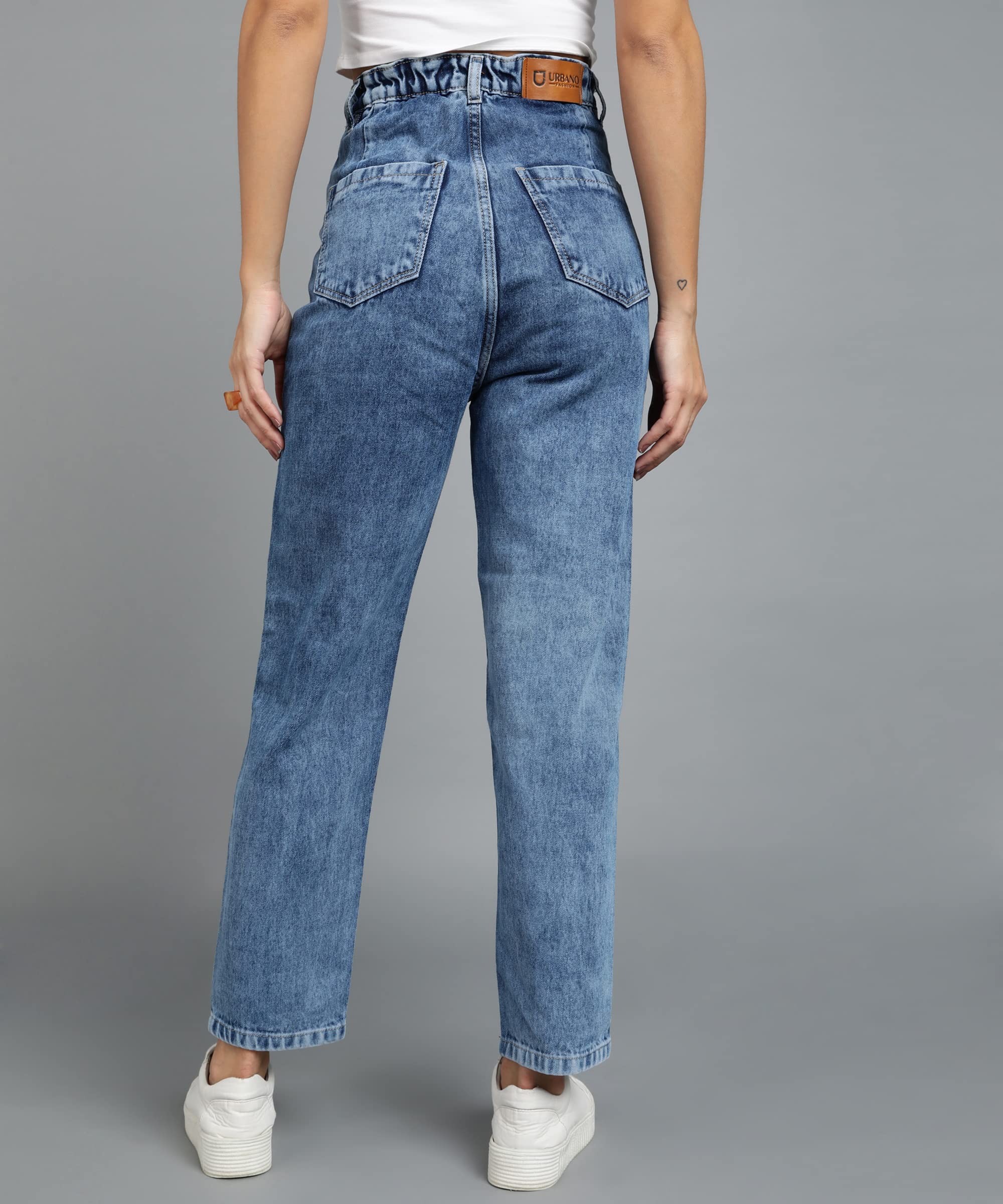 Urbano Fashion Jeans lavados Boyfriend Fit para mujer