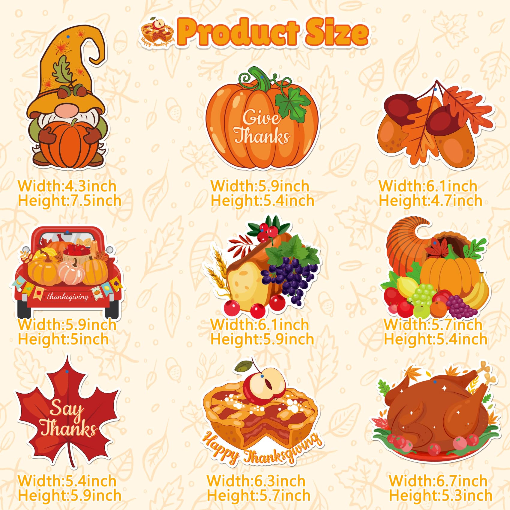 35PCS Thanksgiving Party Decorations Set - NO DIY - Thankful...