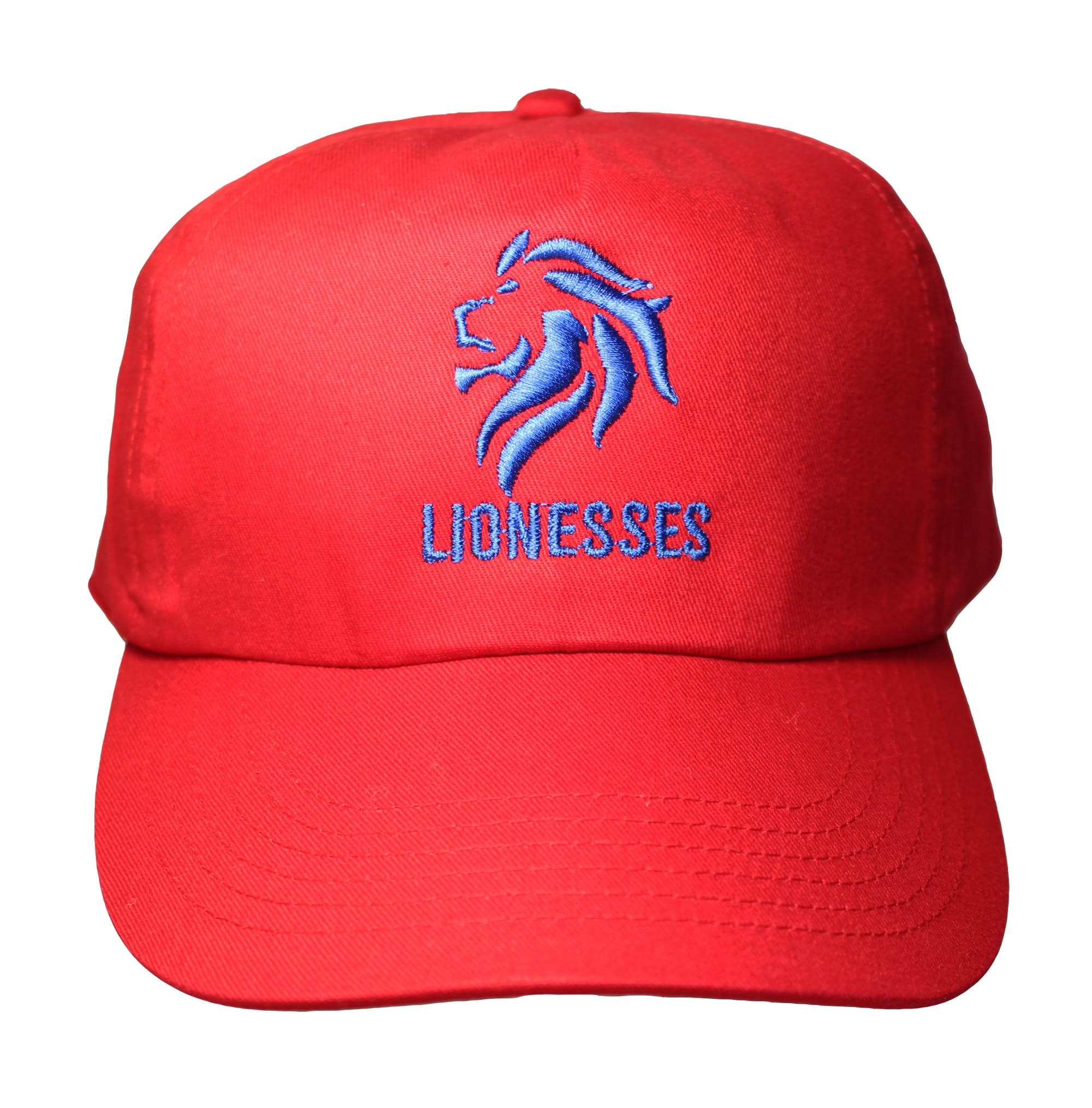 TeddyT's England Lionesses Adult Embroidered Baseball Cap Hat (UK, Alpha, S, L, Red)