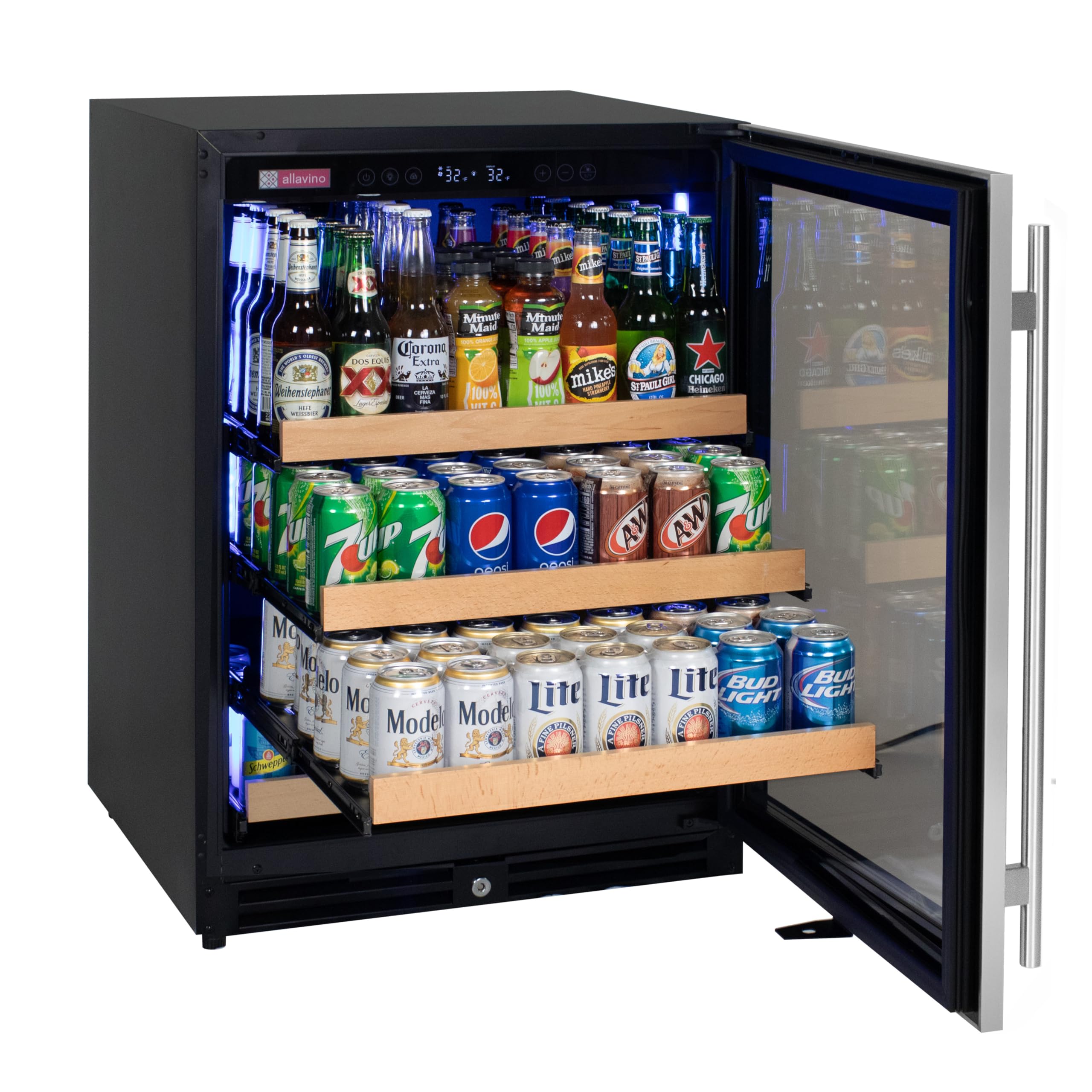 Allavino VSBC24L-SSR 24" Wide Reserva Series Stainless Steel Right Hinge Beverage Center on Fridge.com