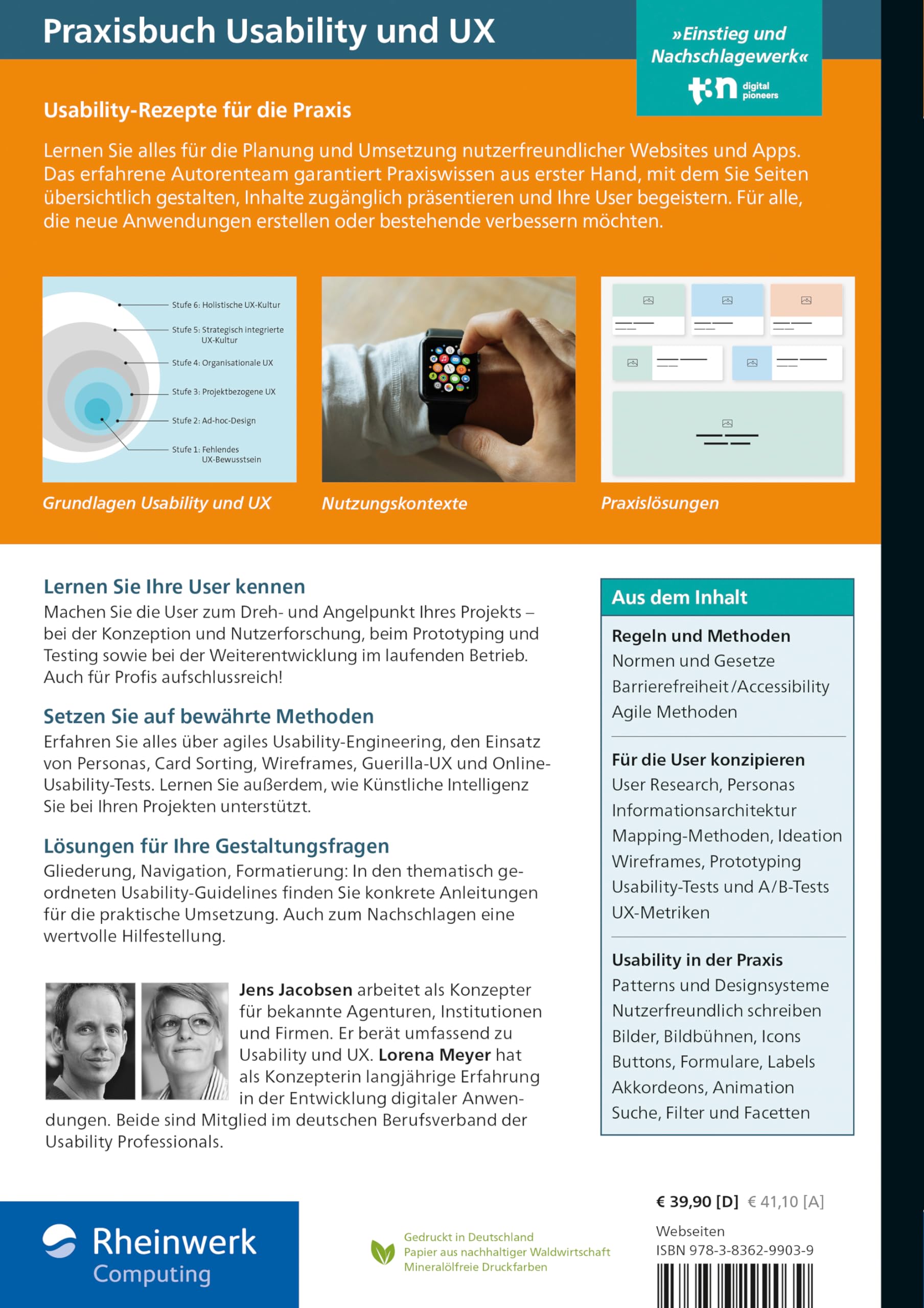 Praxisbuch Usability und UX: Bewährte Usability- und UX-Methoden praxisnah erklärt