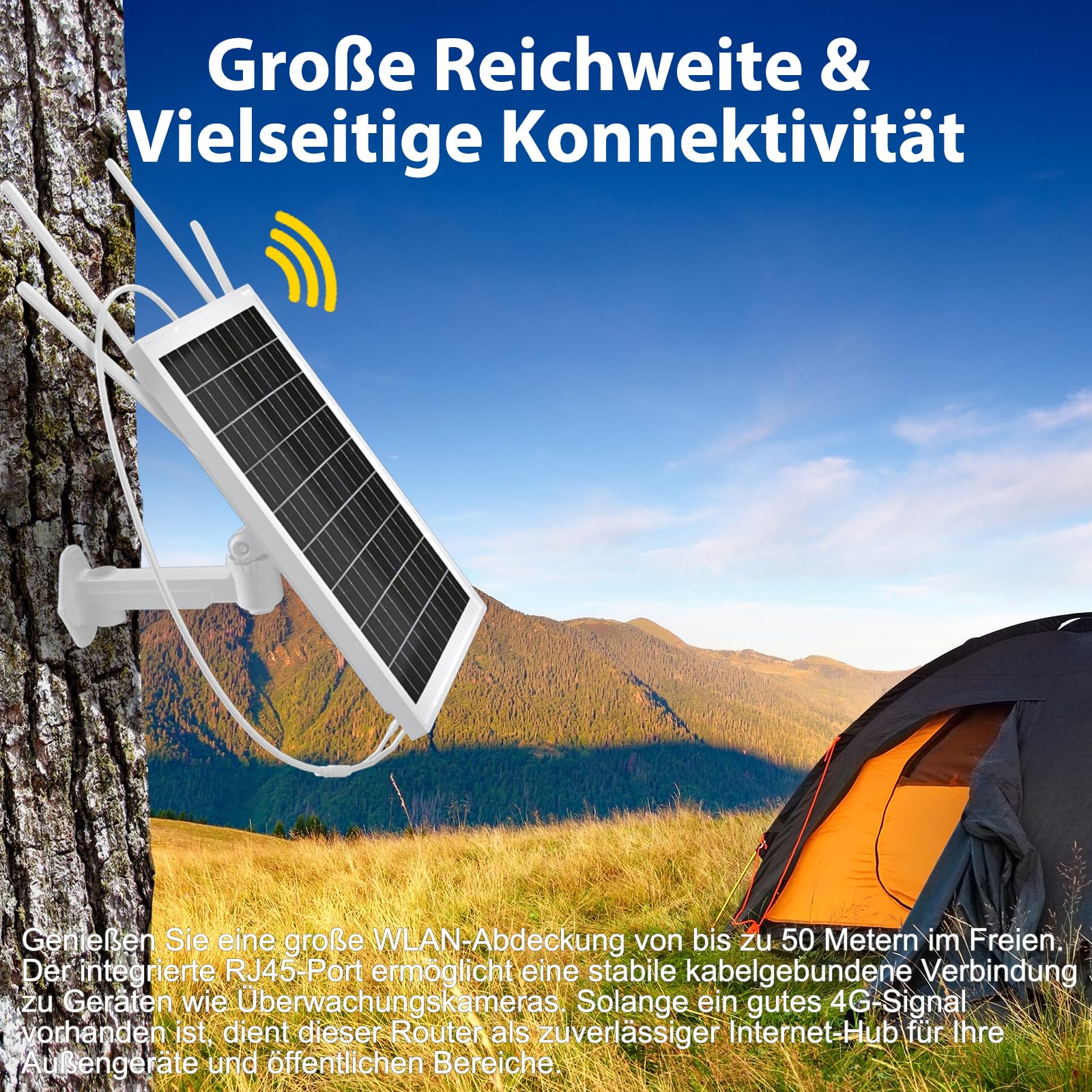 4G LTE Router Solar Batterie Aussen mit SIM Karten