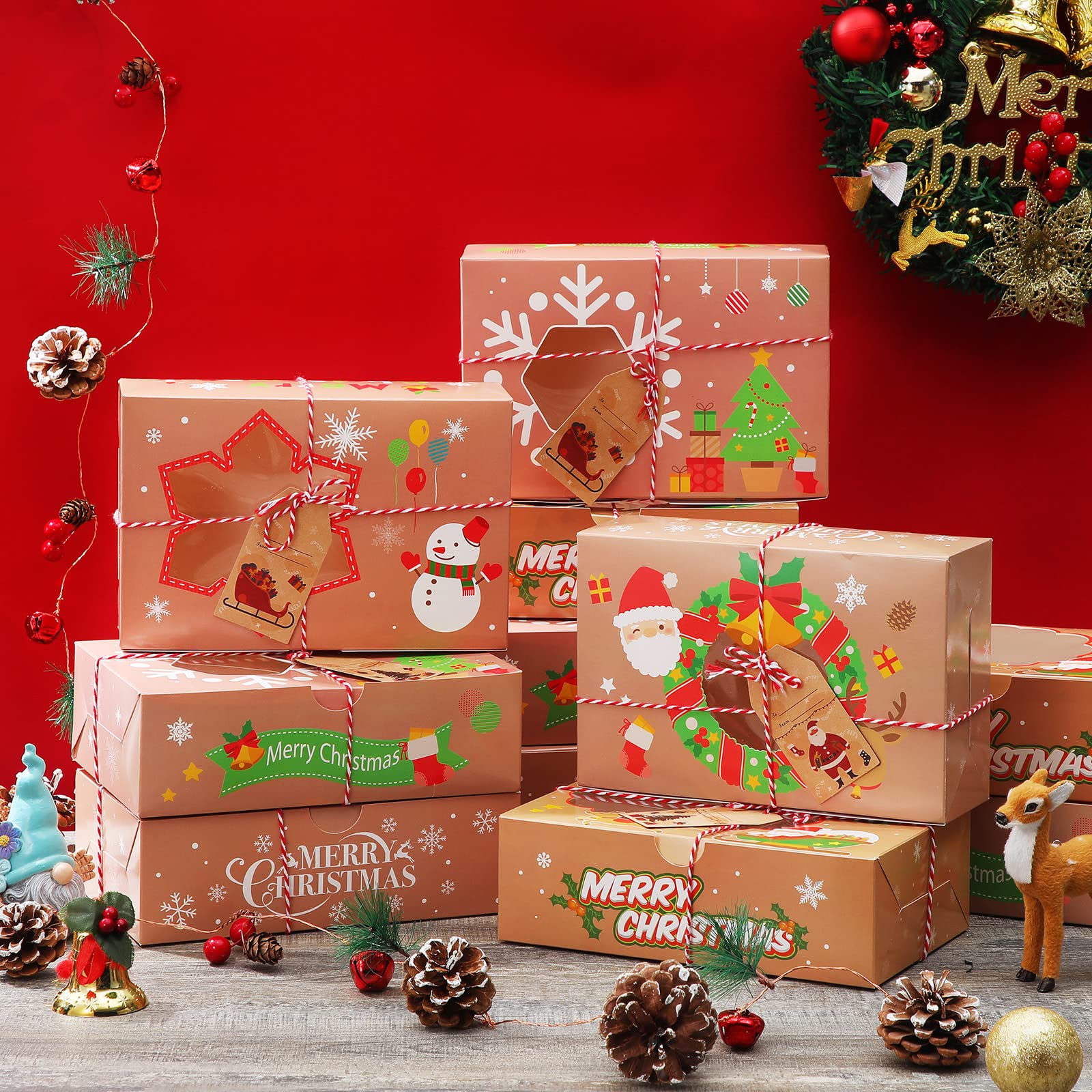 Amazon | クリスマスベーカリーお菓子ボックス 24個パック クリスマス