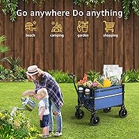 Vista 51 de Carrito plegable con ruedas plegable – Carros plegables resistentes para comestibles, deportes, jardín, compras, camping