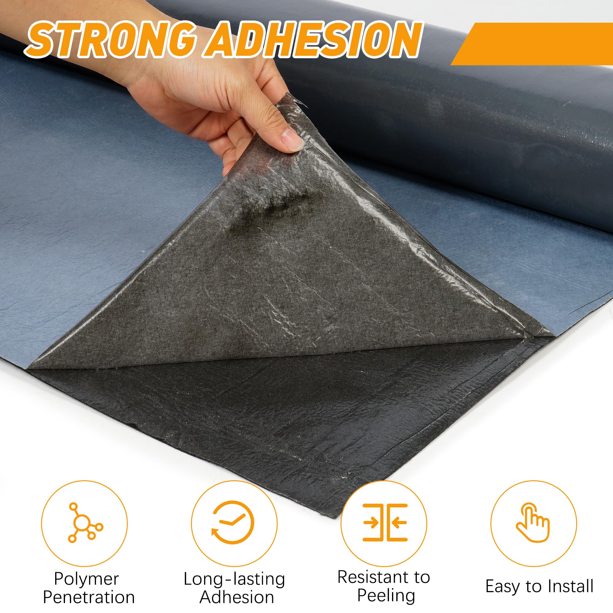 Rollo de techo autoadhesivo impermeabilizante, membrana de goma para techos de 39 pulgadas x 5 m, base protectora de techo para paneles de techo de metal, tejas de techo de casa y porche (gris)