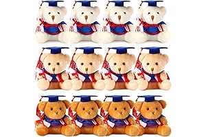 12-Piece Graduating Teddy Bear Miniatures for 2022 Festivities