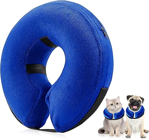 Collar inflable protector para perros y gatos, collar de cono alternativo después de la cirugía, collar de recuperación de mascotas para perros disponible en Yaxa Peru